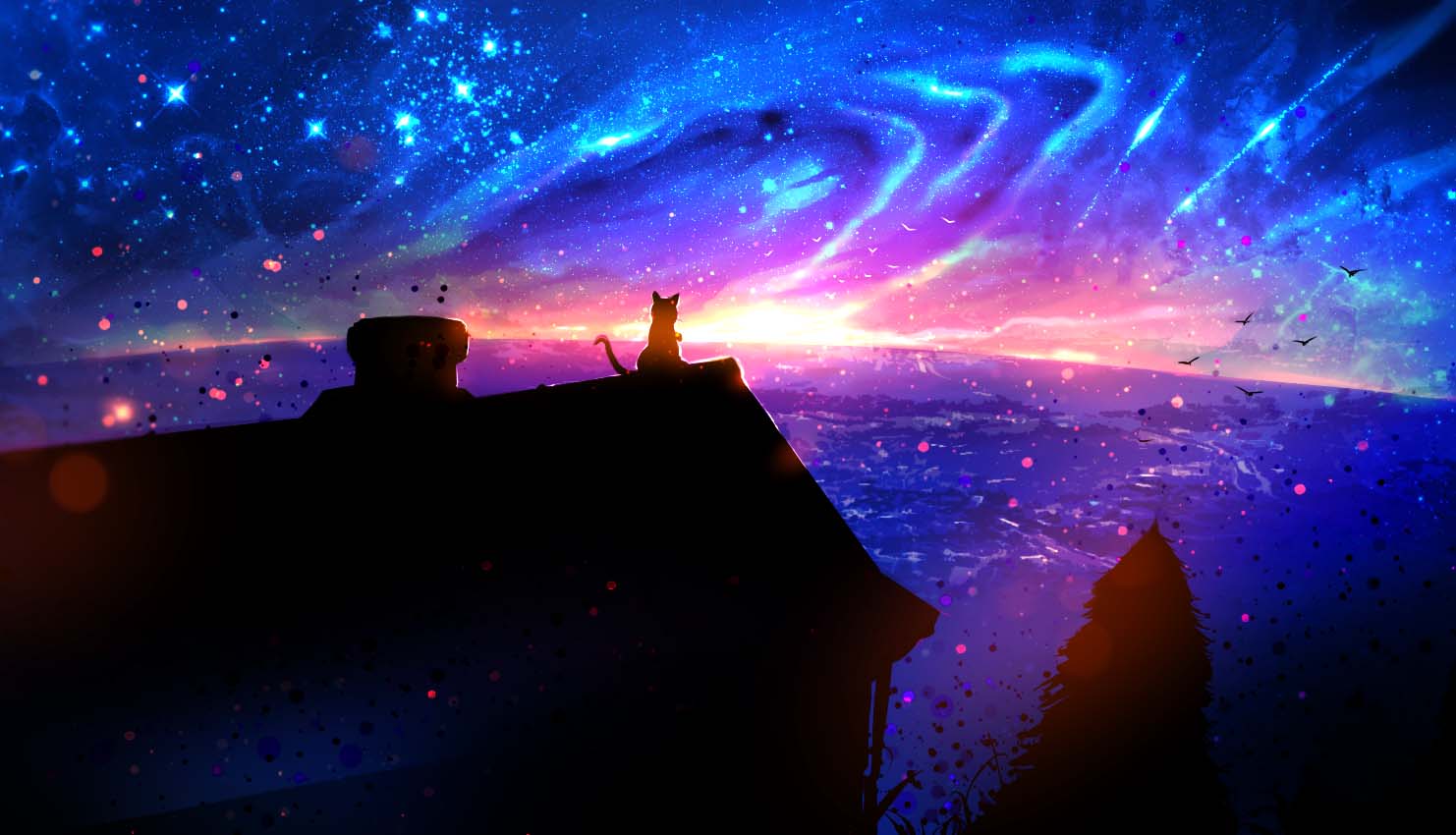 Hình ảnh anime về thiên hà mất tích