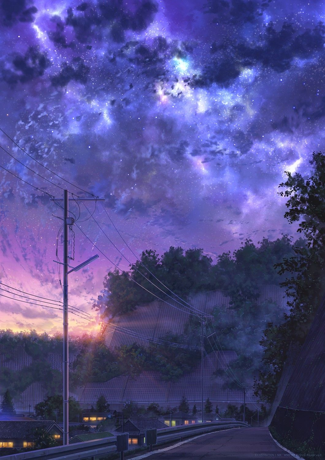 Hình ảnh đẹp về thiên hà anime cho iPhone