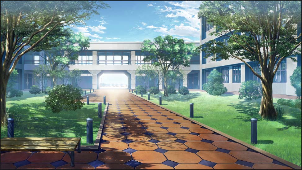 Phong cảnh anime trường học