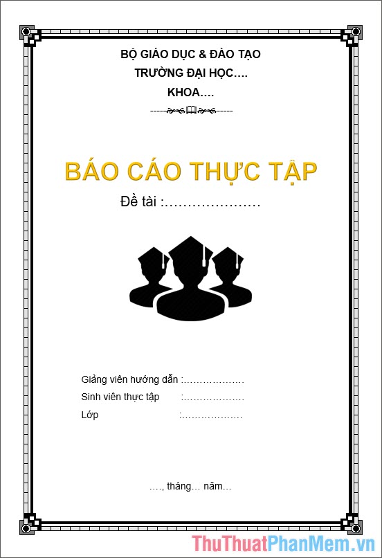 Những mẫu bìa báo cáo thực tập đẹp 2021