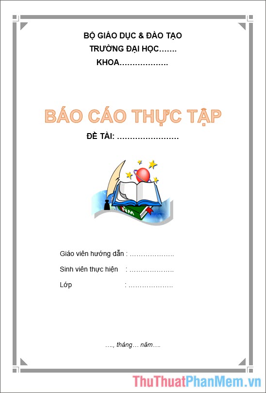 Những mẫu bìa báo cáo thực tập đẹp 2021