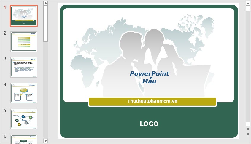 Nhấn vào ảnh để phóng to Mẫu PowerPoint đẹp