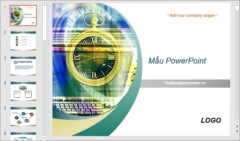 Nhấn vào ảnh để phóng to Mẫu PowerPoint đơn giản và lạ
