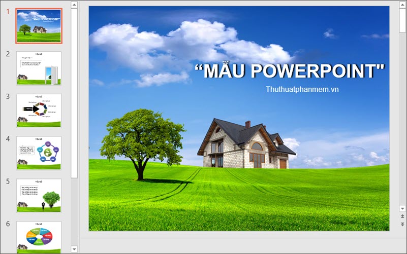Nhấn vào ảnh để phóng to Mẫu PowerPoint phong cảnh đẹp