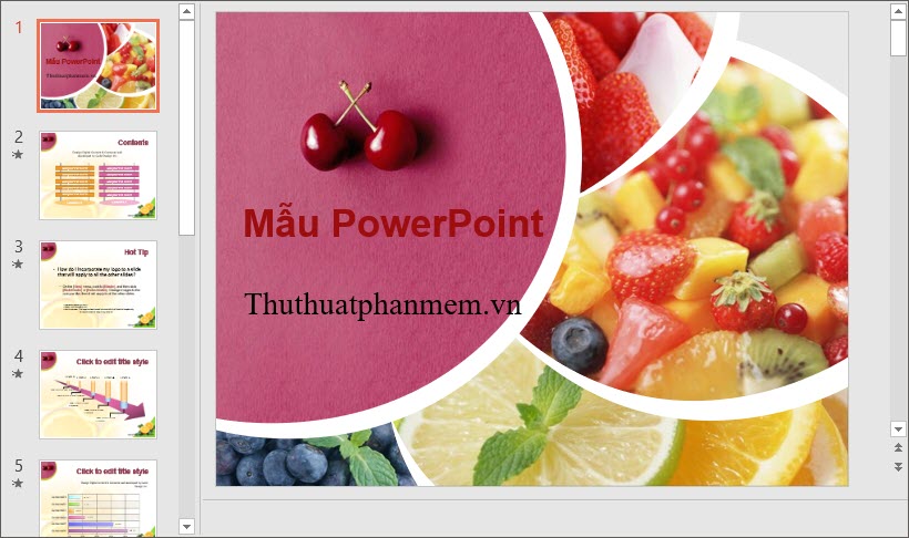 Nhấn vào ảnh để phóng to Mẫu PowerPoint thuyết trình hay