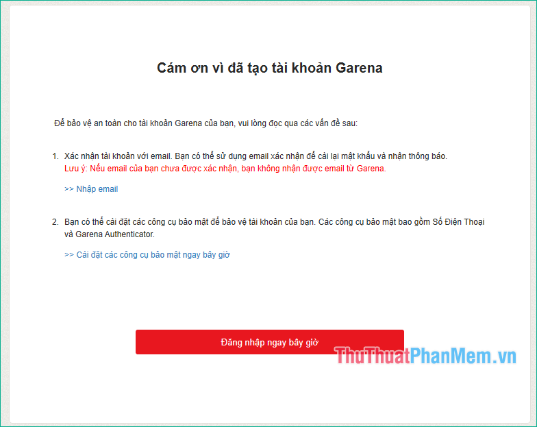 Hướng dẫn đăng ký, tạo tài khoản Garena để chơi game online
