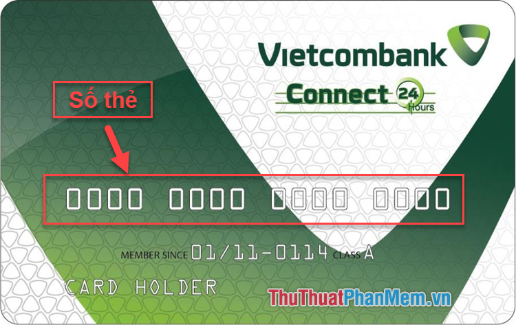 Số tài khoản Vietcombank thường có 13 số