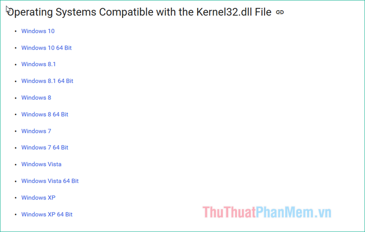 Tải tệp kernel32.dll về máy tính của bạn.