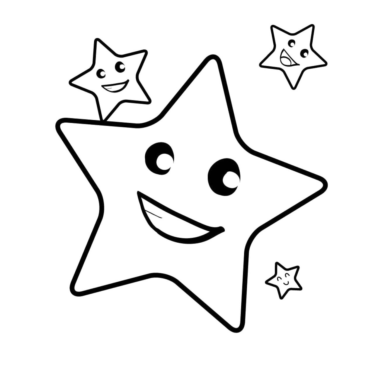 Tranh tô màu ngôi sao sáng đẹp nhất cho bé tập tô  Trường Tiểu học Thủ Lệ