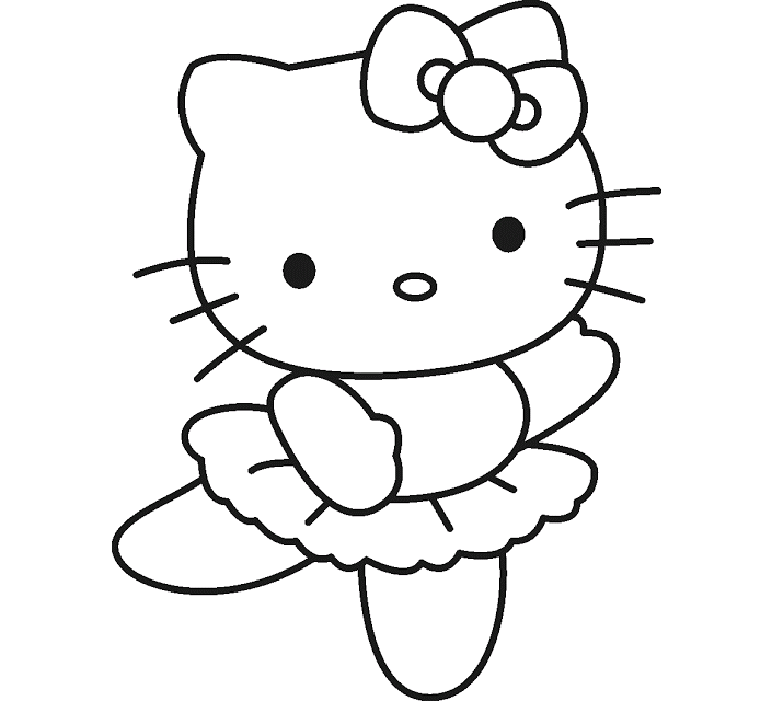 Dibuix de Hello Kitty per pintar