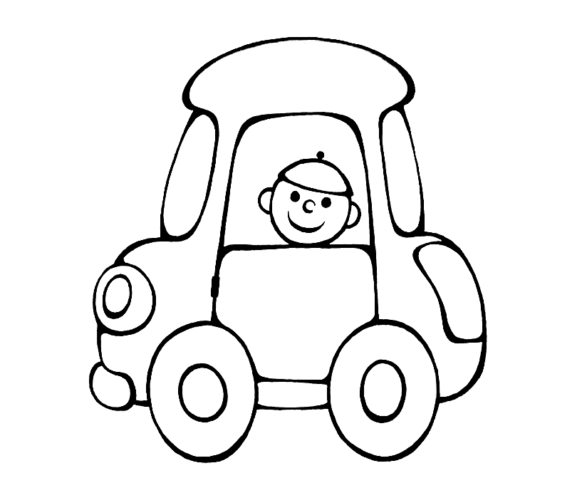 Tranh tô màu phương tiện giao thông cho bé 3 tuổi