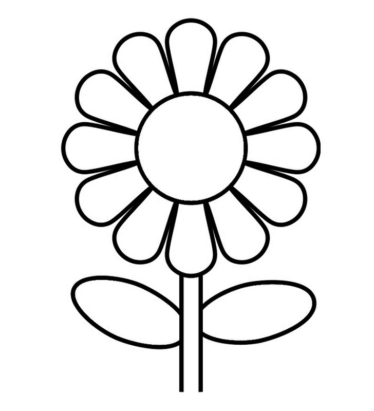 The most beautiful flower coloring page for kids