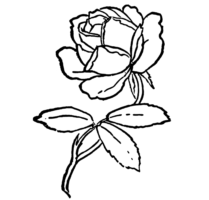 Flower theme coloring page