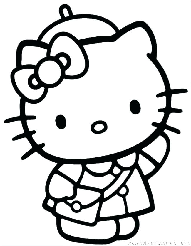 Tranh tô màu Hello Kitty