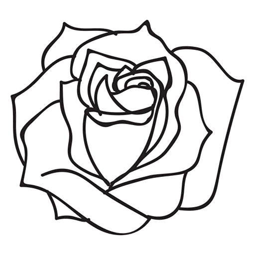 Beautiful rose coloring page