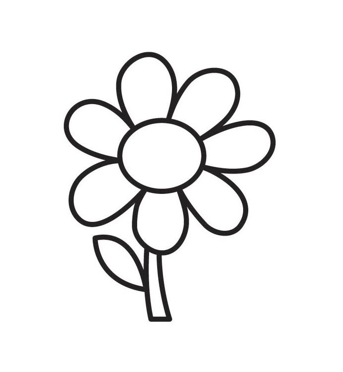 Flower branch coloring page
