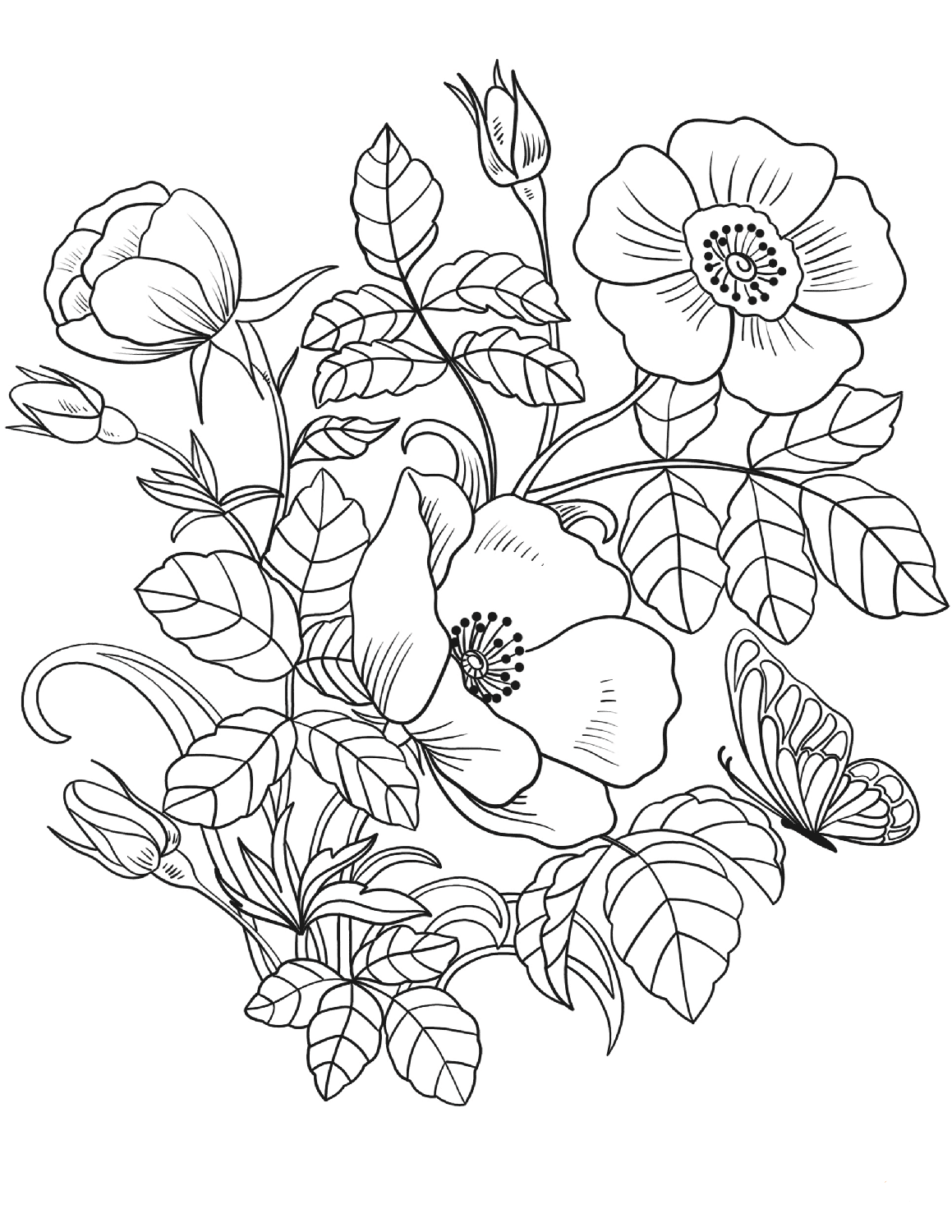 Flower coloring page