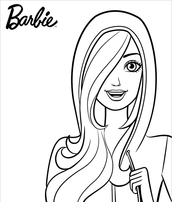 Tập tô màu hình công chúa Barbie