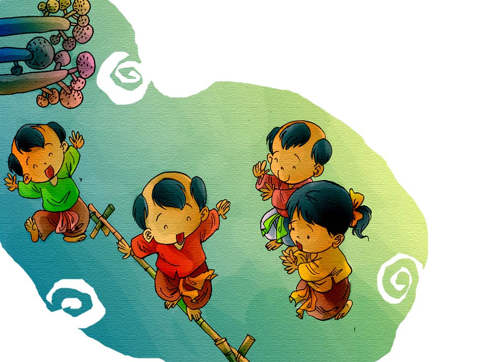 Vẽ tranh đề tài trò chơi dân gian Việt Nam