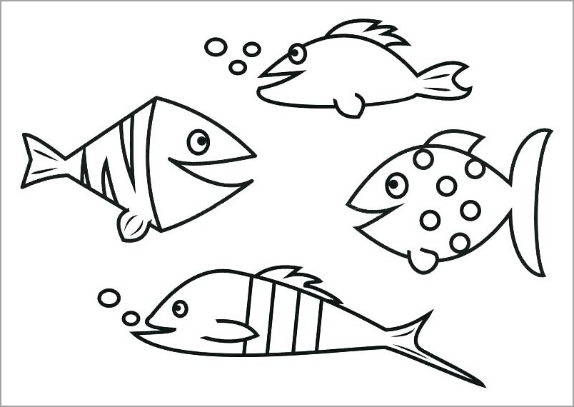 Hình tập tô màu con cá cho bé tô màu
