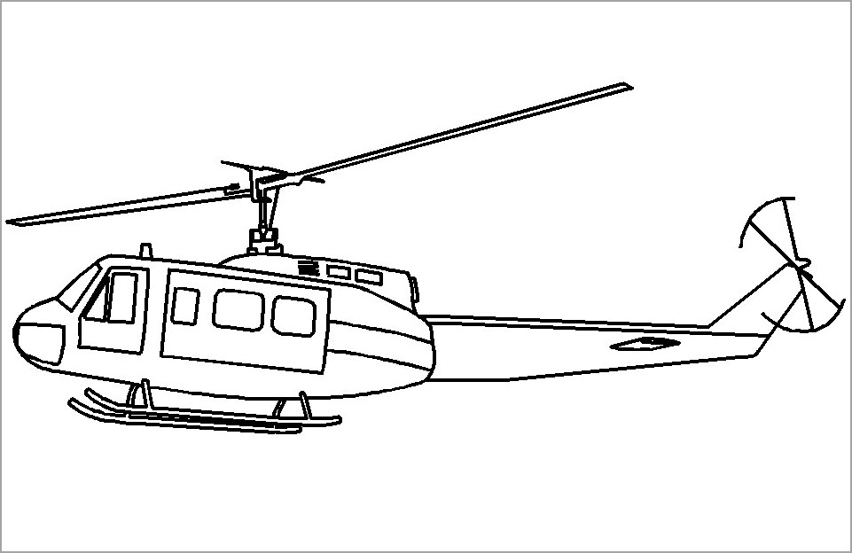 Hình tô màu sắc máy cất cánh trực thăng