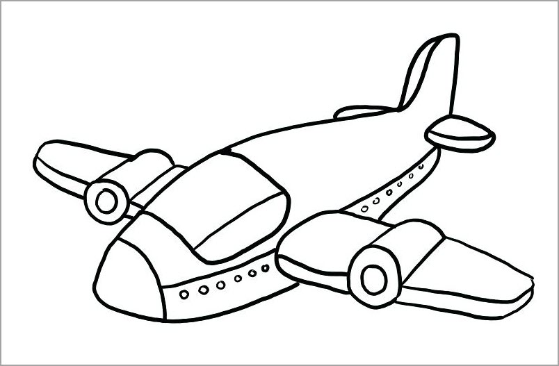 Máy bay tô màu cho trẻ em (2)