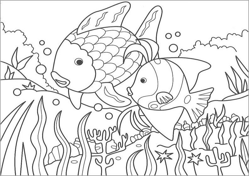Tập tô màu hình con cá cho bé (2)