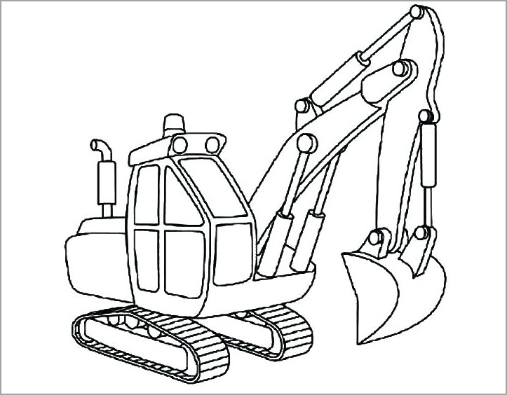 Cách vẽ vẽ ô tô máy xúc với độ khó hợp lý