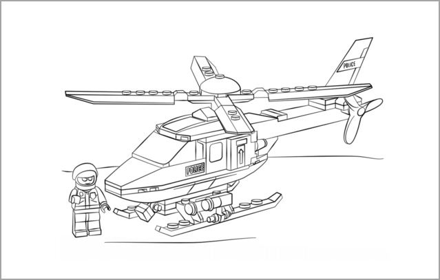 Tranh tô màu sắc máy cất cánh trực thăng