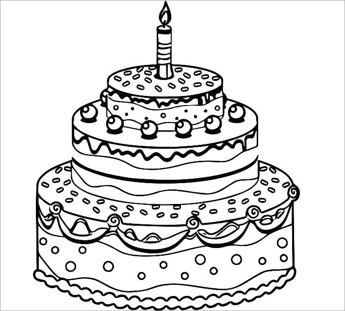 27 Tranh tô color bánh kem sinh nhật hạnh phúc mang đến trẻ