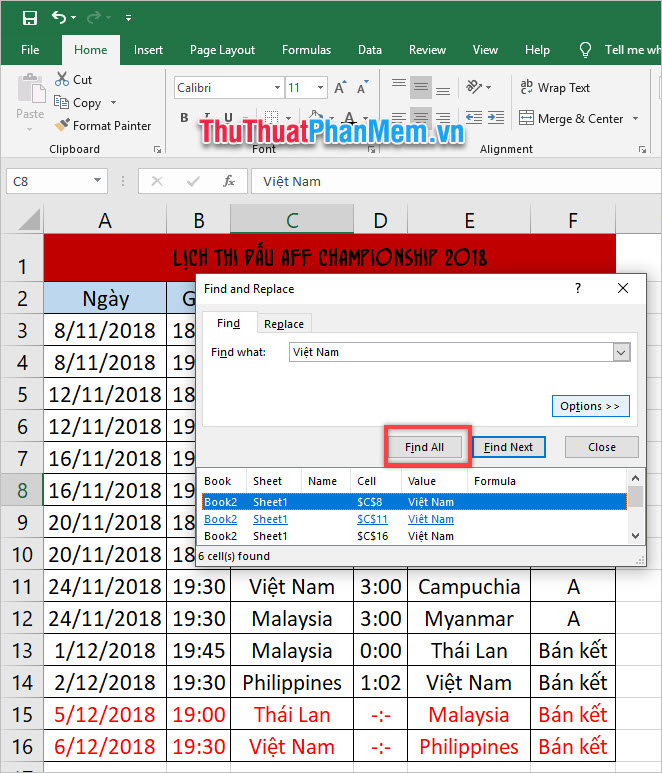 Cách tìm kiếm trong Excel một cách hiệu quả