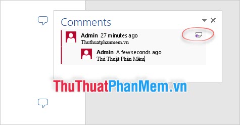 Trả lời Comment của người khác
