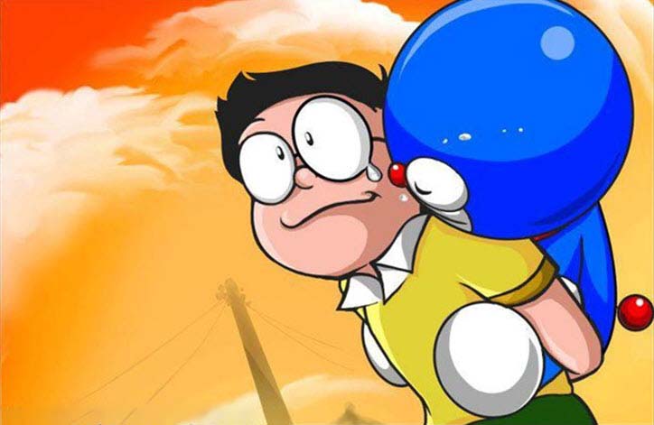 Thao tác chụp ảnh của Nobita