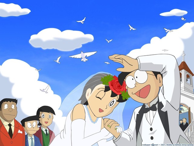 Hình ảnh cưới nobita va xuka