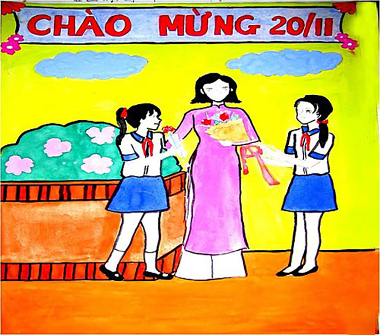 Tranh vẽ ngày 20/11 Nhà giáo Việt Nam đẹp và ý nghĩa nhất