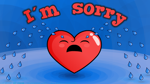 Hình ảnh trái tim khóc xin lỗi (2)