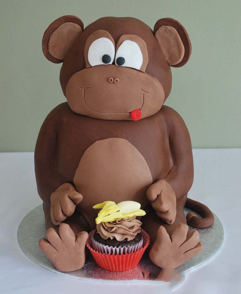 Bánh sinh nhật hình khỉ con đẹp