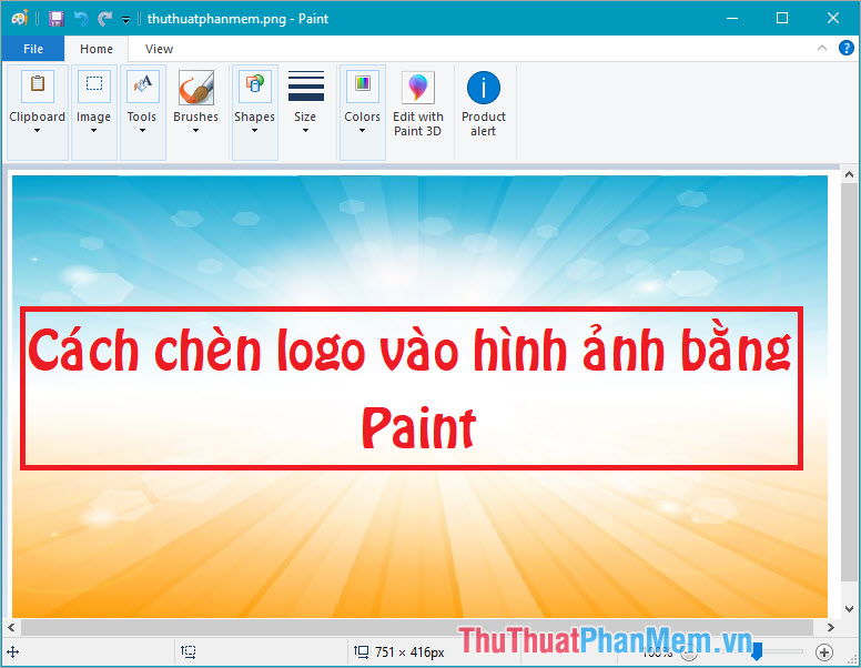 Cách Chèn Logo Vào Ảnh Bằng Paint Đơn Giản