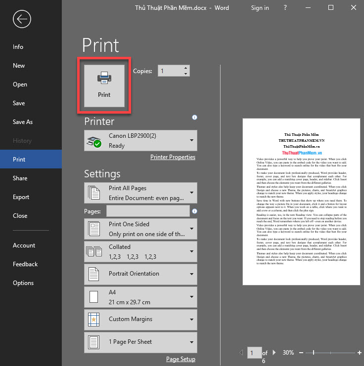 Cách in hai mặt giấy trong Word, PDF, Excel khi dùng máy in không hỗ trợ in 2 mặt