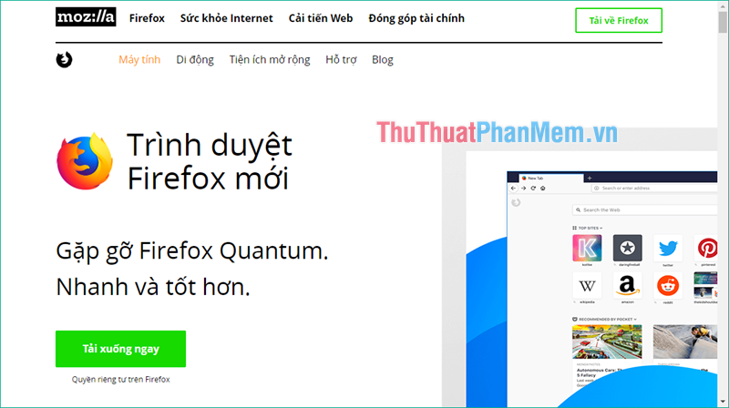 Cách đổi ngôn ngữ trên trình duyệt Firefox