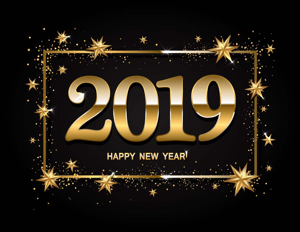 HD happy new year wallpaper 2019