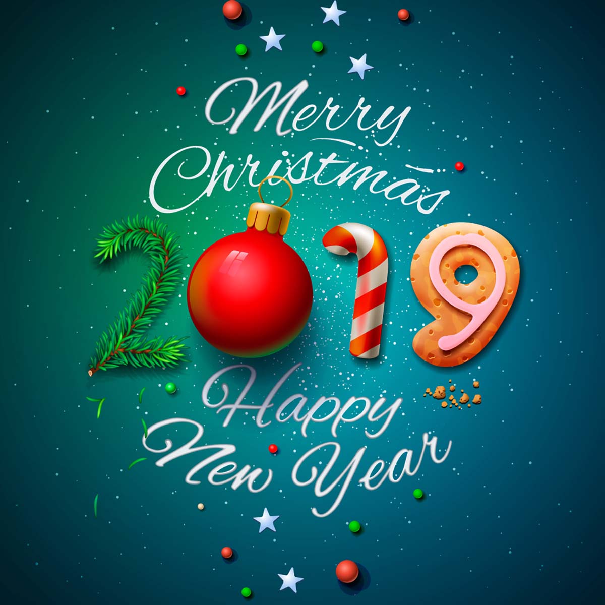 Merry christmas and happy new year wallpaper 2019