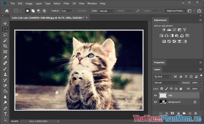 Cách tạo viền cho ảnh trong Photoshop