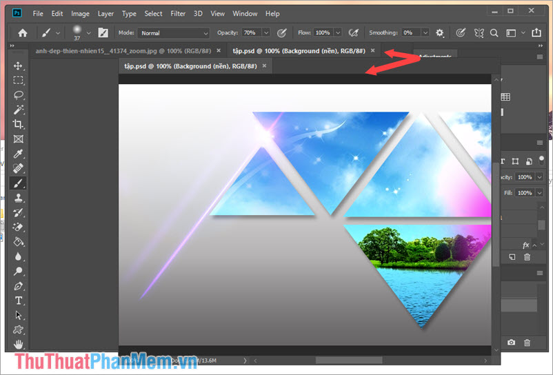 Cách copy layer từ file PSD này sang file PSD khác trong Photoshop