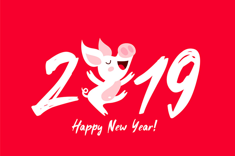 Thiệp chúc mừng năm mới 2019