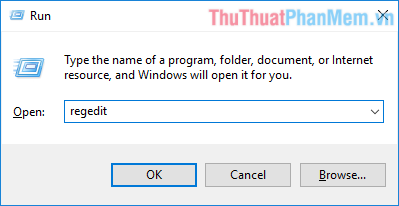 Nhấn tổ hợp phím Windows + R và nhập: 
