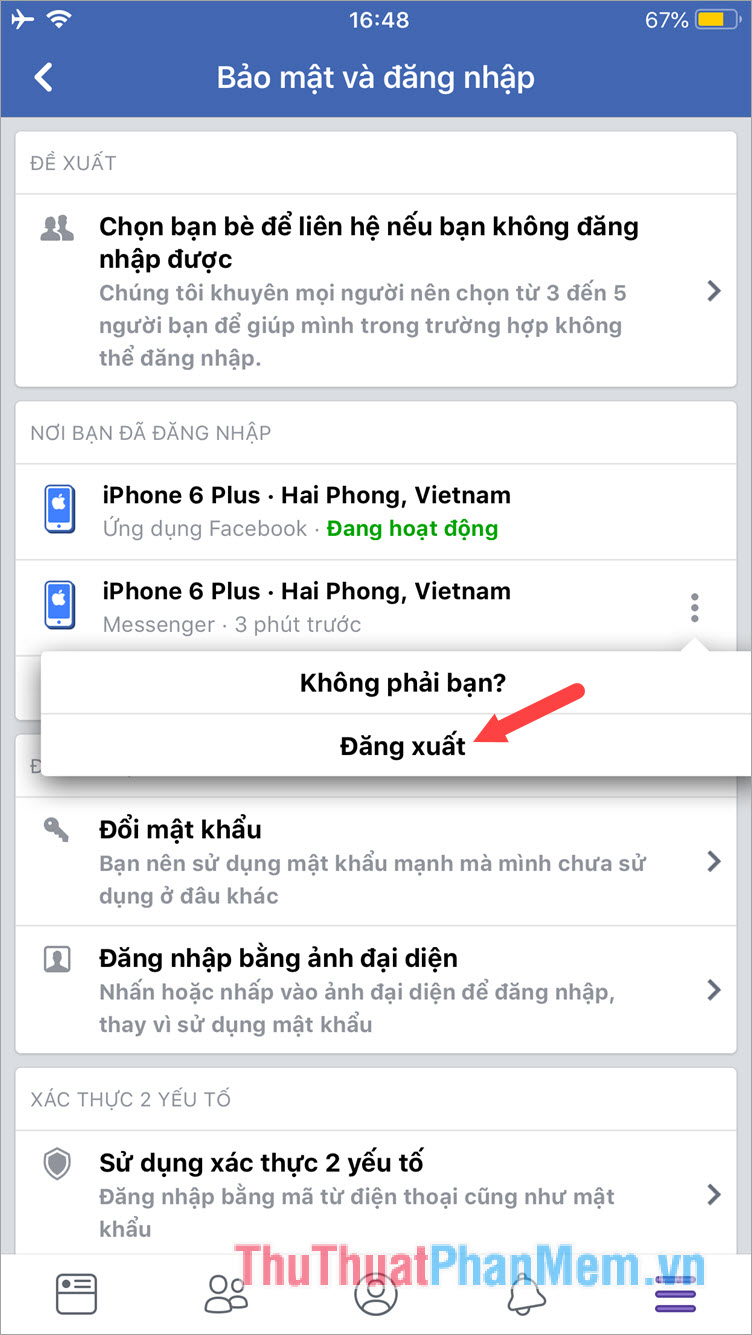 Cách đăng xuất Messenger, thoát Facebook Messenger trên iPhone và Android