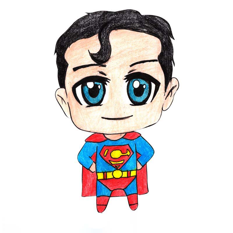 Hình vẽ bút chì superman