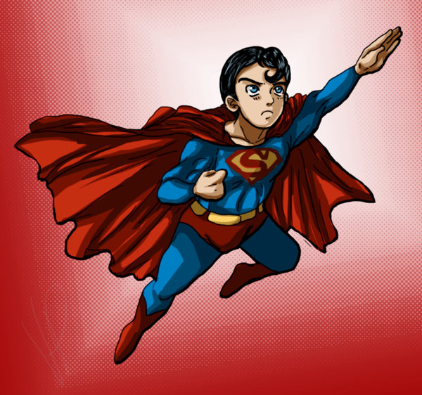 Hình vẽ superman chibi cực đẹp