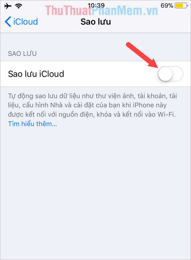 Cách sao lưu dữ liệu iPhone lên iCloud